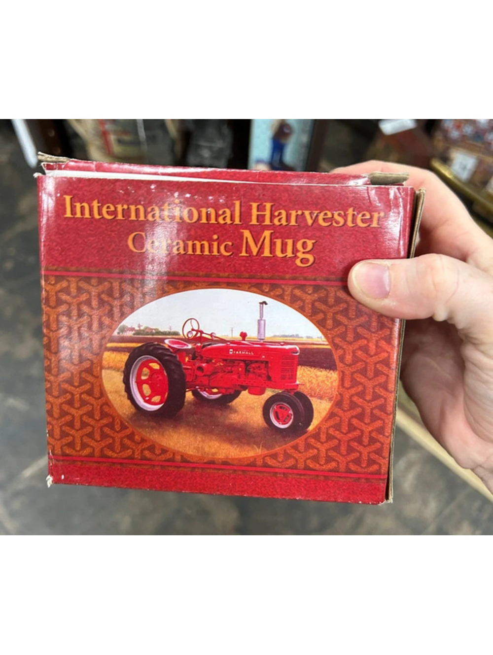 IH mug in box